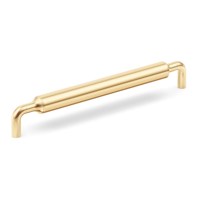 Armac Martin Barwick Slim Plain Cabinet Pull Handle in 96mm / Polished Brass Unlacquered