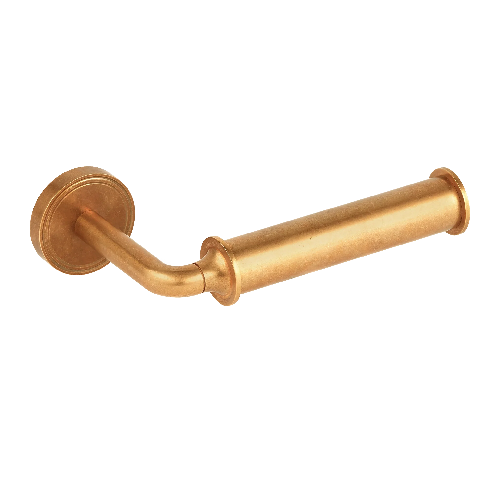 Armac Martin Barwick Plain Toilet Roll Holder in 175mm / Right Hand / Polished Brass Unlacquered