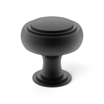 Armac Martin Carlton Cabinet Knob in 25mm / Matt Black Lacquered