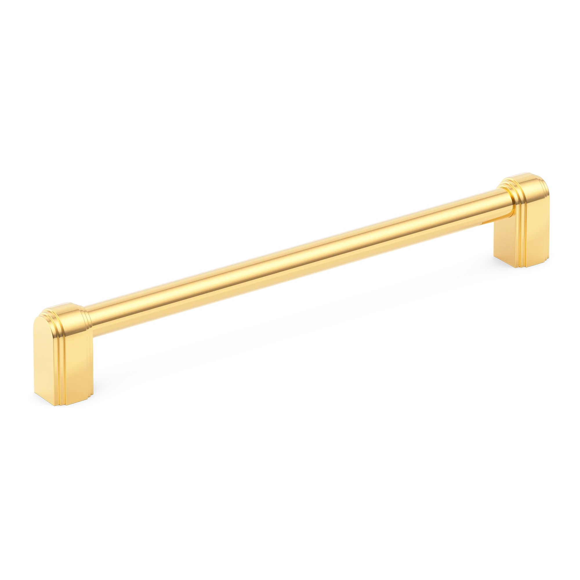 Armac Martin Carlton Cabinet Handle in 96mm / Polished Brass Lacquered