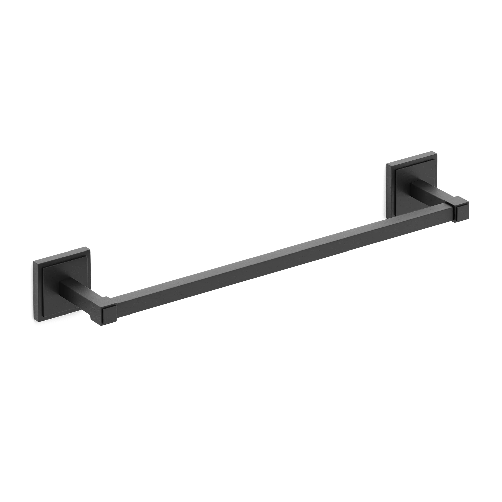 Armac Martin Claremont Bath Towel Rail in 450mm / Matt Black Lacquered