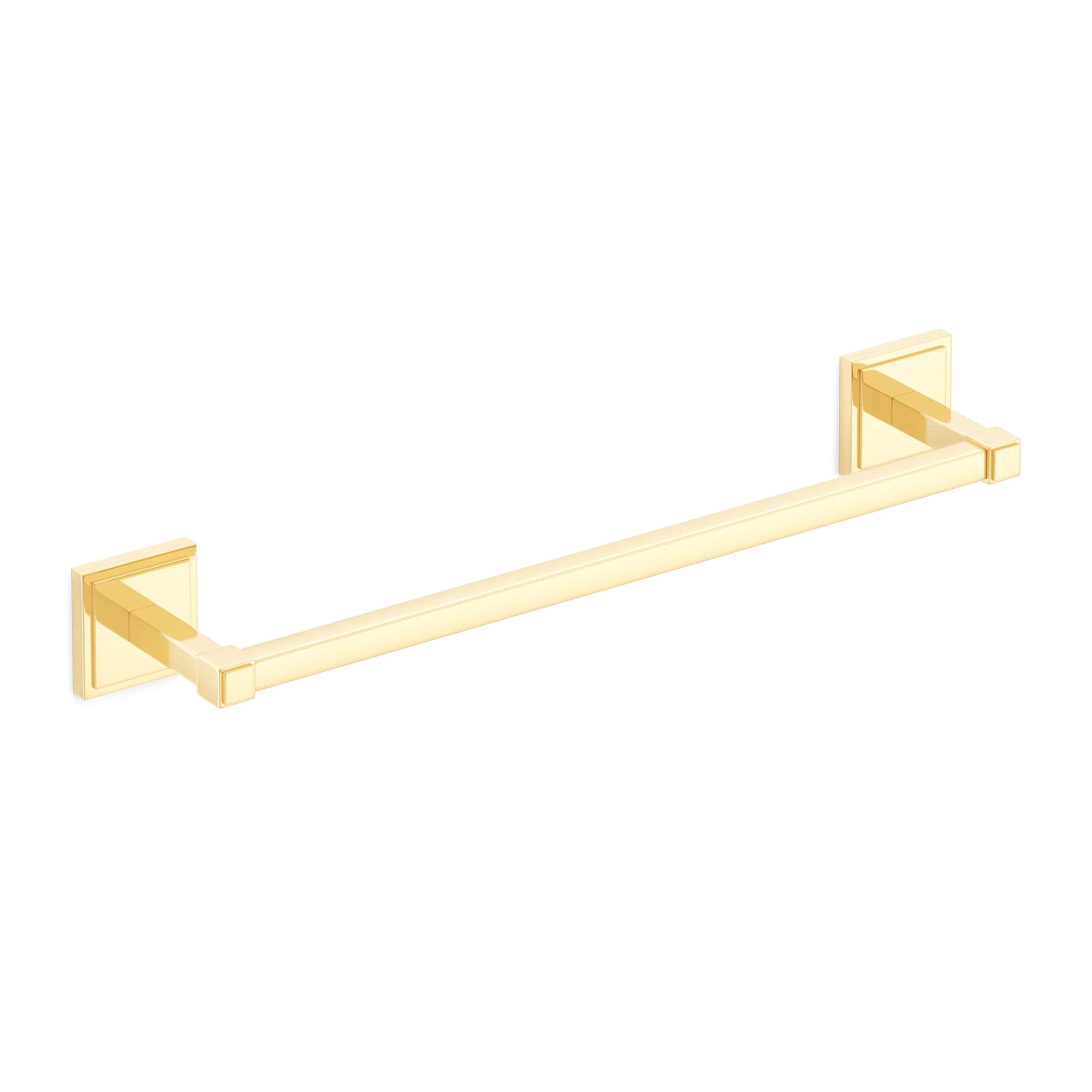 Armac Martin Claremont Bath Towel Rail in 450mm / Polished Brass Unlacquered