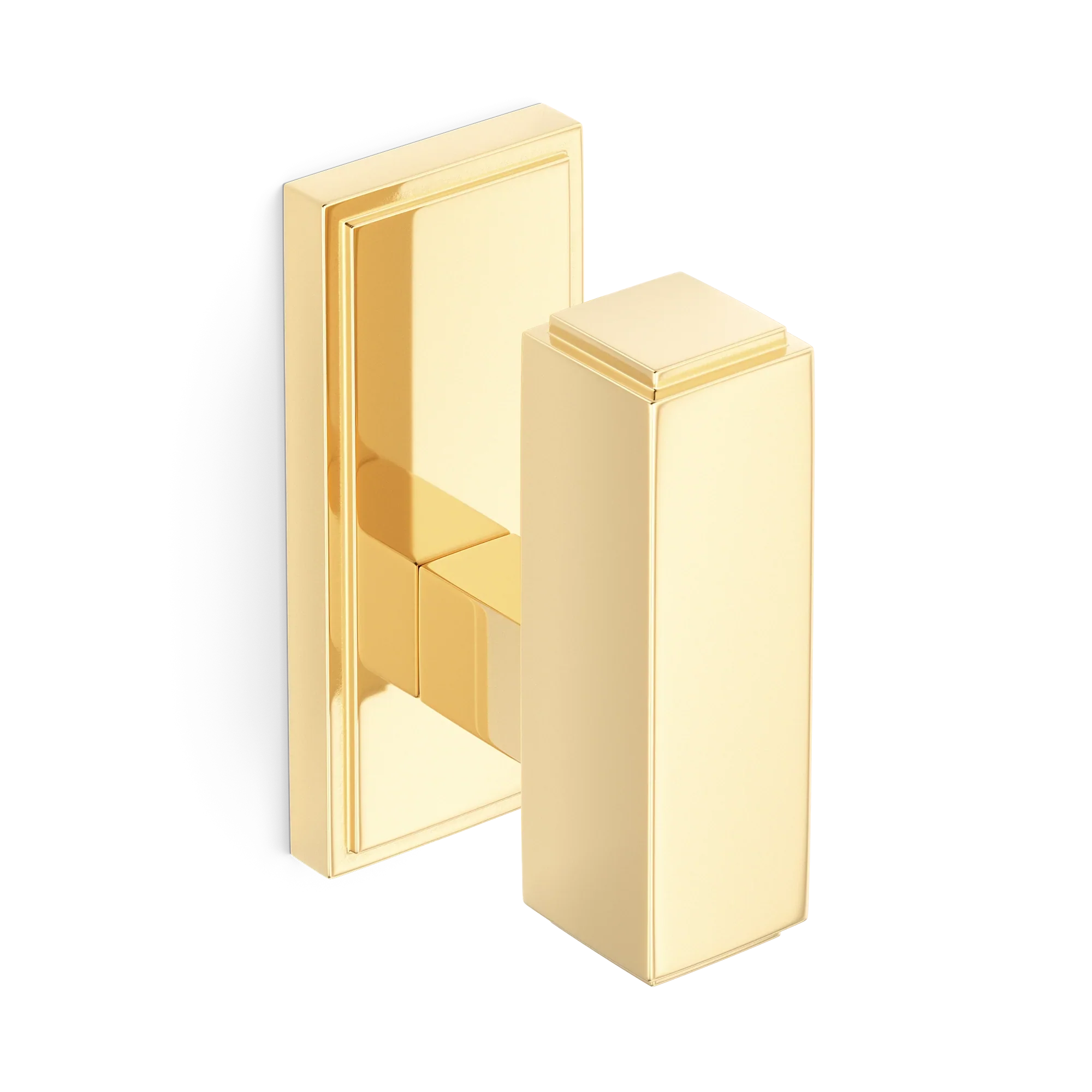 Armac Martin Claremont Wall Hook in 51mm / Polished Brass Unlacquered