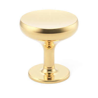 Armac Martin Colmore Cabinet Knob in 27mm / Polished Brass Unlacquered