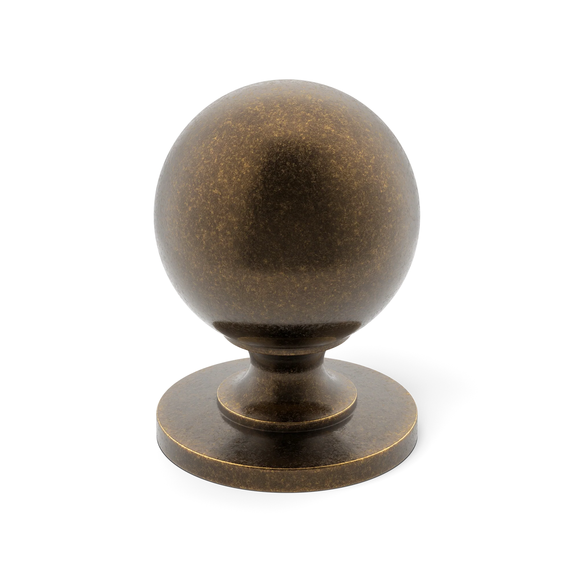 Armac Martin Cotswold Ball Cabinet Knob in 19mm / Dark Aged Brass