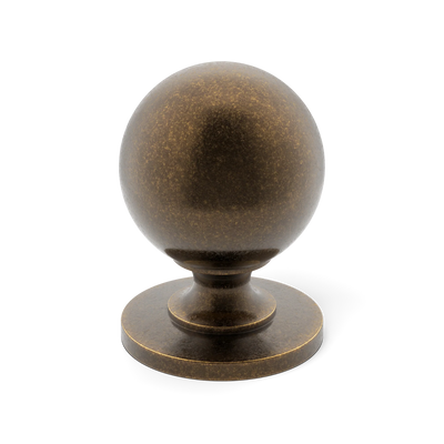 Armac Martin Cotswold Ball Cabinet Knob in 19mm / Dark Aged Brass