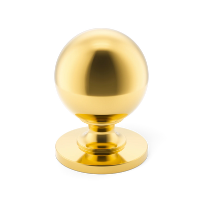 Armac Martin Cotswold Ball Cabinet Knob in 19mm / Polished Brass Lacquered