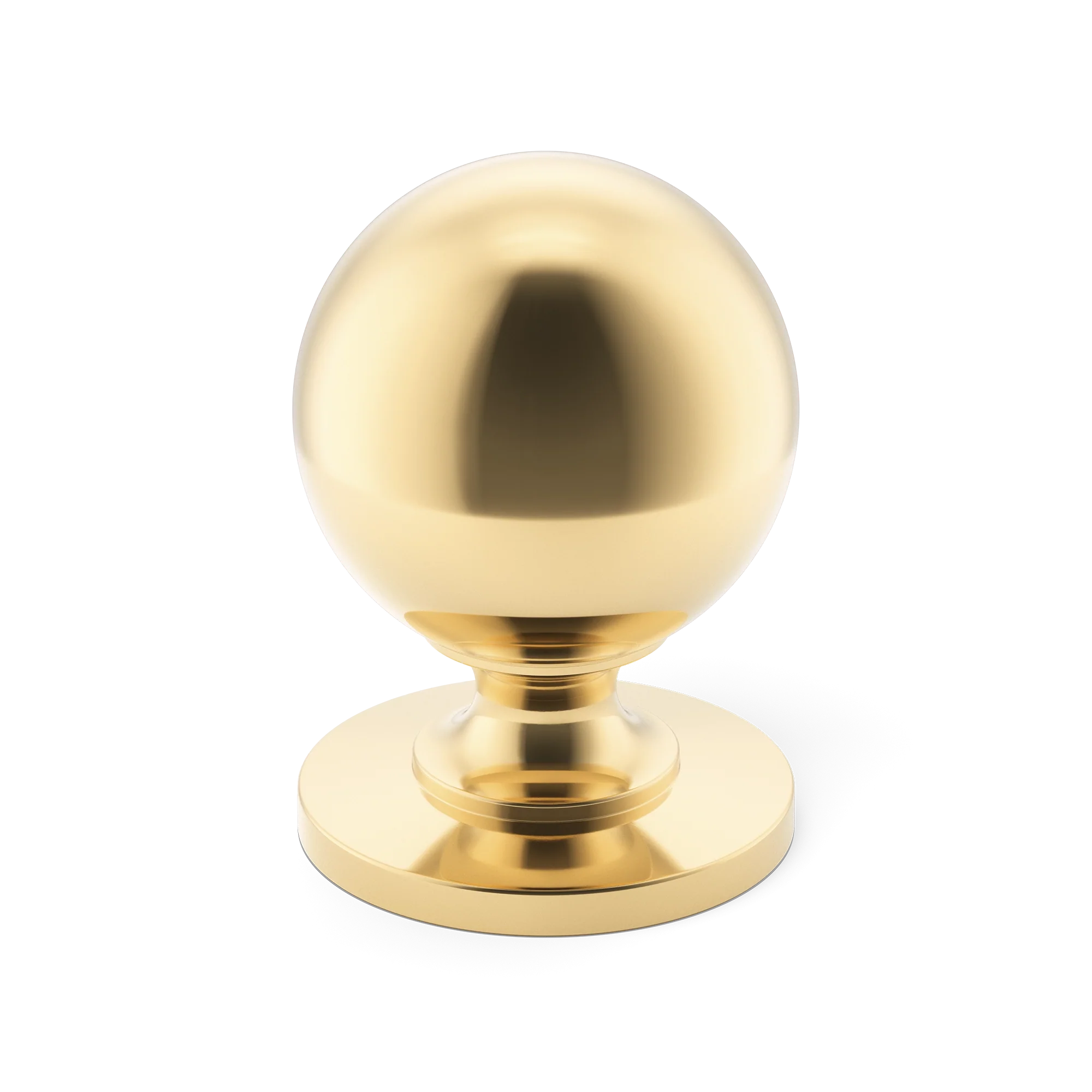 Armac Martin Cotswold Ball Cabinet Knob in 19mm / Polished Brass Unlacquered