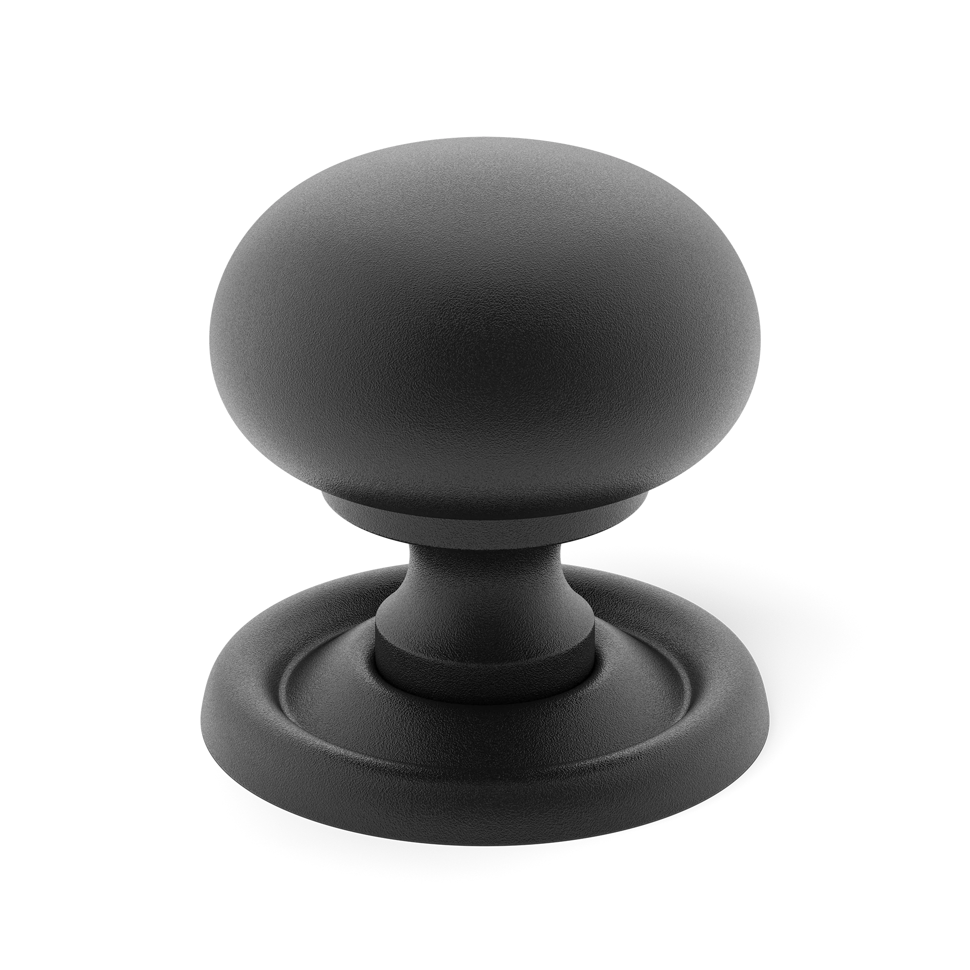 Armac Martin Cotswold Bun Cabinet Knob in 19mm / Matt Black Lacquered