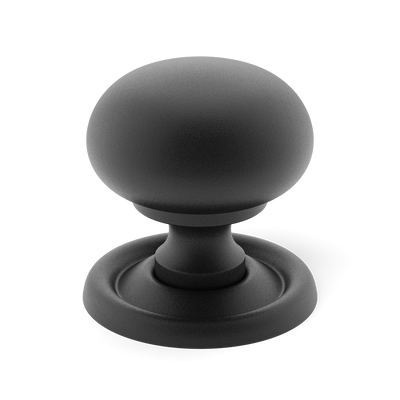 Armac Martin Cotswold Bun Cabinet Knob in 19mm / Matt Black Lacquered