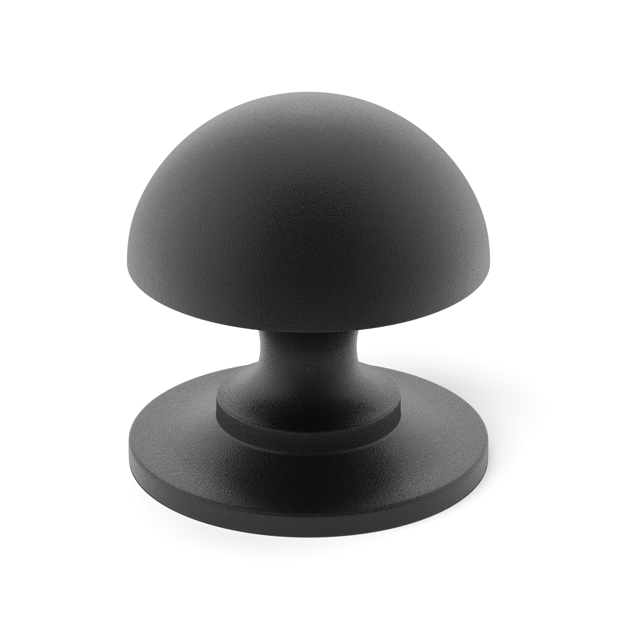 Armac Martin Cotswold Mushroom Cabinet Knob in 19mm / Matt Black Lacquered