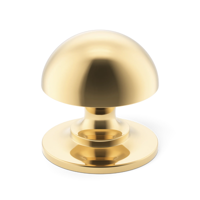 Armac Martin Cotswold Mushroom Cabinet Knob in 19mm / Polished Brass Unlacquered