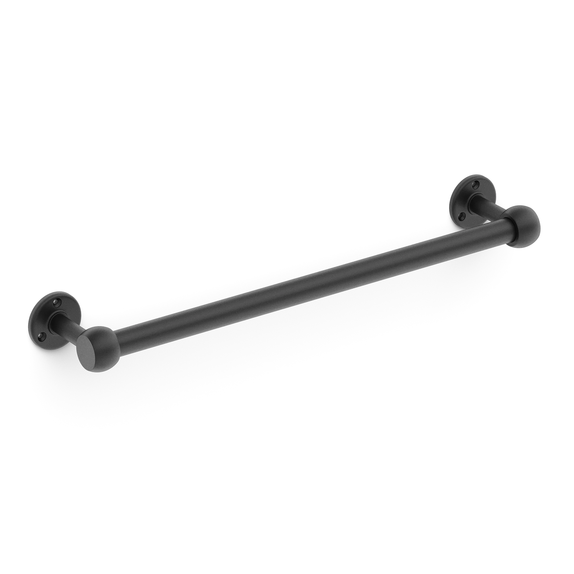 Armac Martin Cotswold Slim Bath Towel Rail in 500mm / Matt Black Lacquered