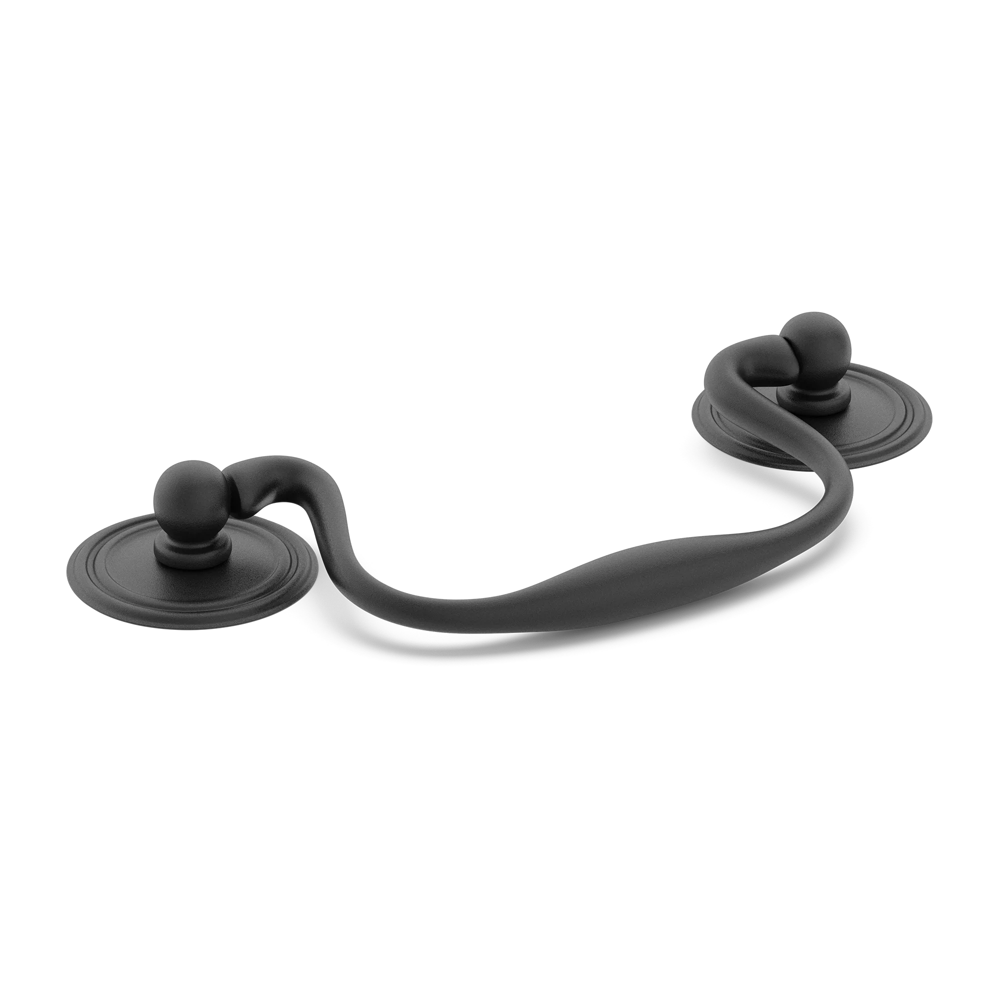 Armac Martin Cotswold Drop Handle in 76mm / Matt Black Lacquered