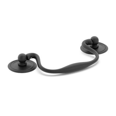 Armac Martin Cotswold Drop Handle in 76mm / Matt Black Lacquered