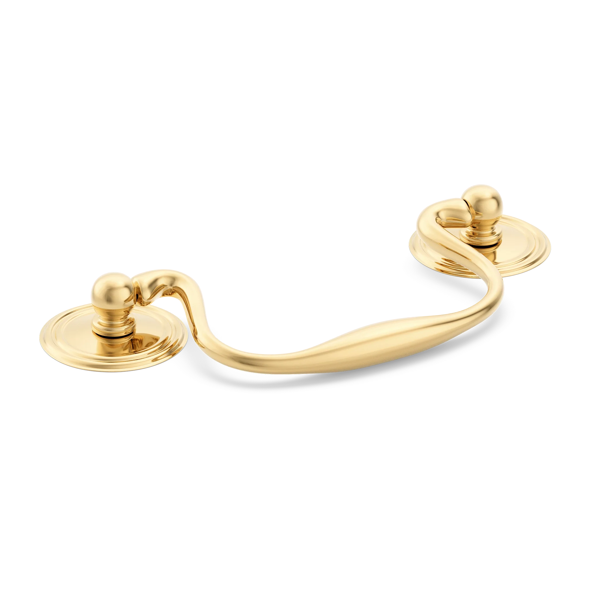 Armac Martin Cotswold Drop Handle in 76mm / Polished Brass Unlacquered