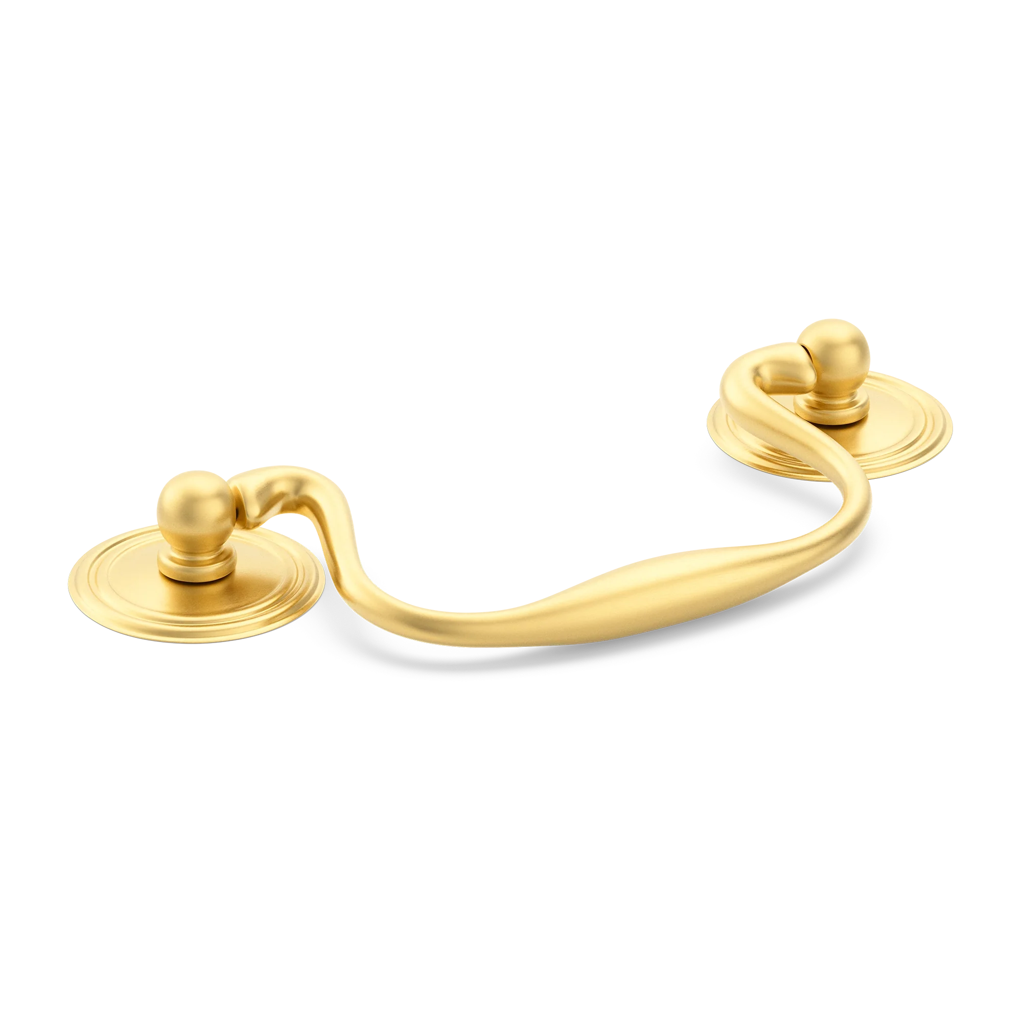 Armac Martin Cotswold Drop Handle in 76mm / Satin Brass Satin Lacquered