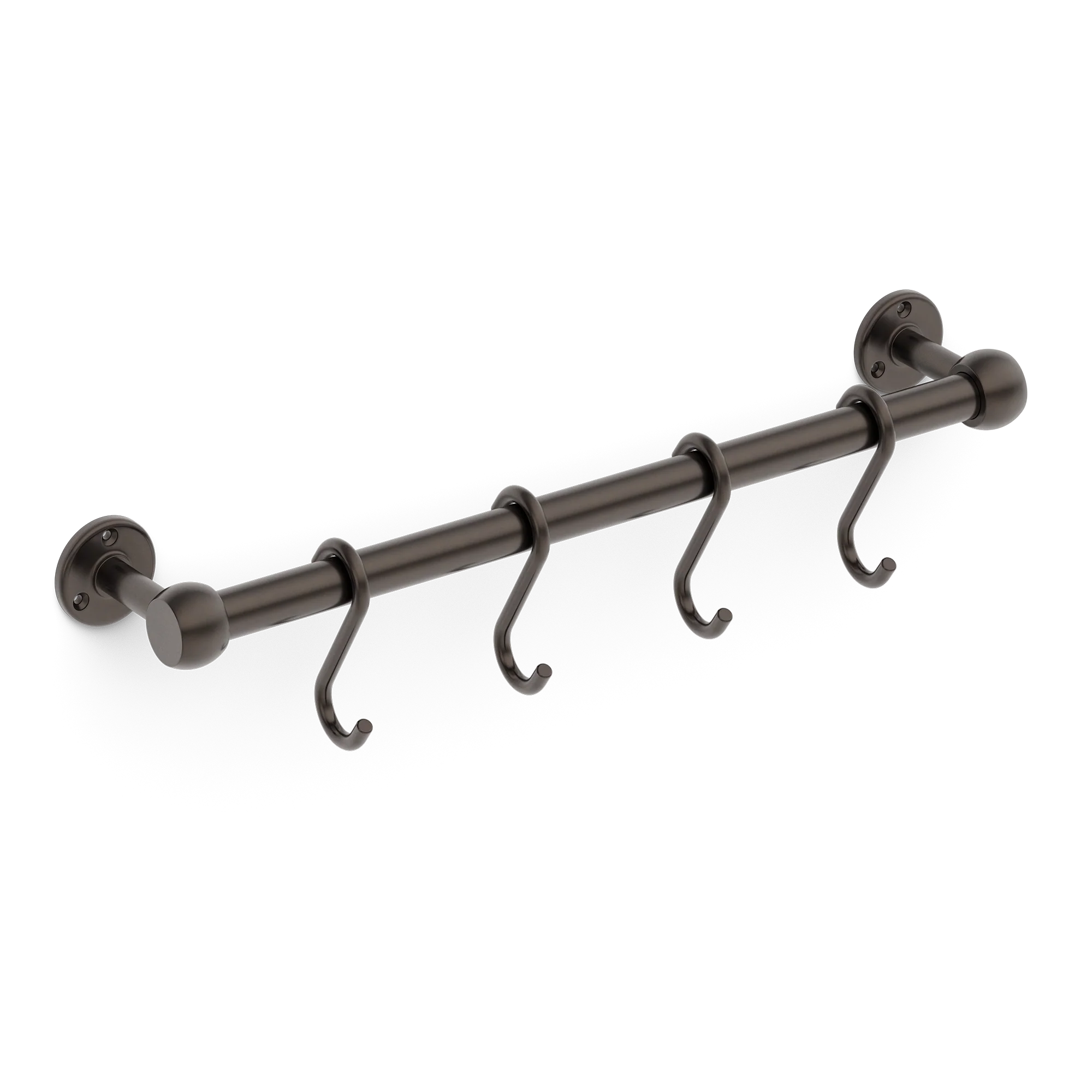Armac Martin Cotswold Pot Rail & S Hooks in 500mm + 4 S Hooks / Dark Bronze