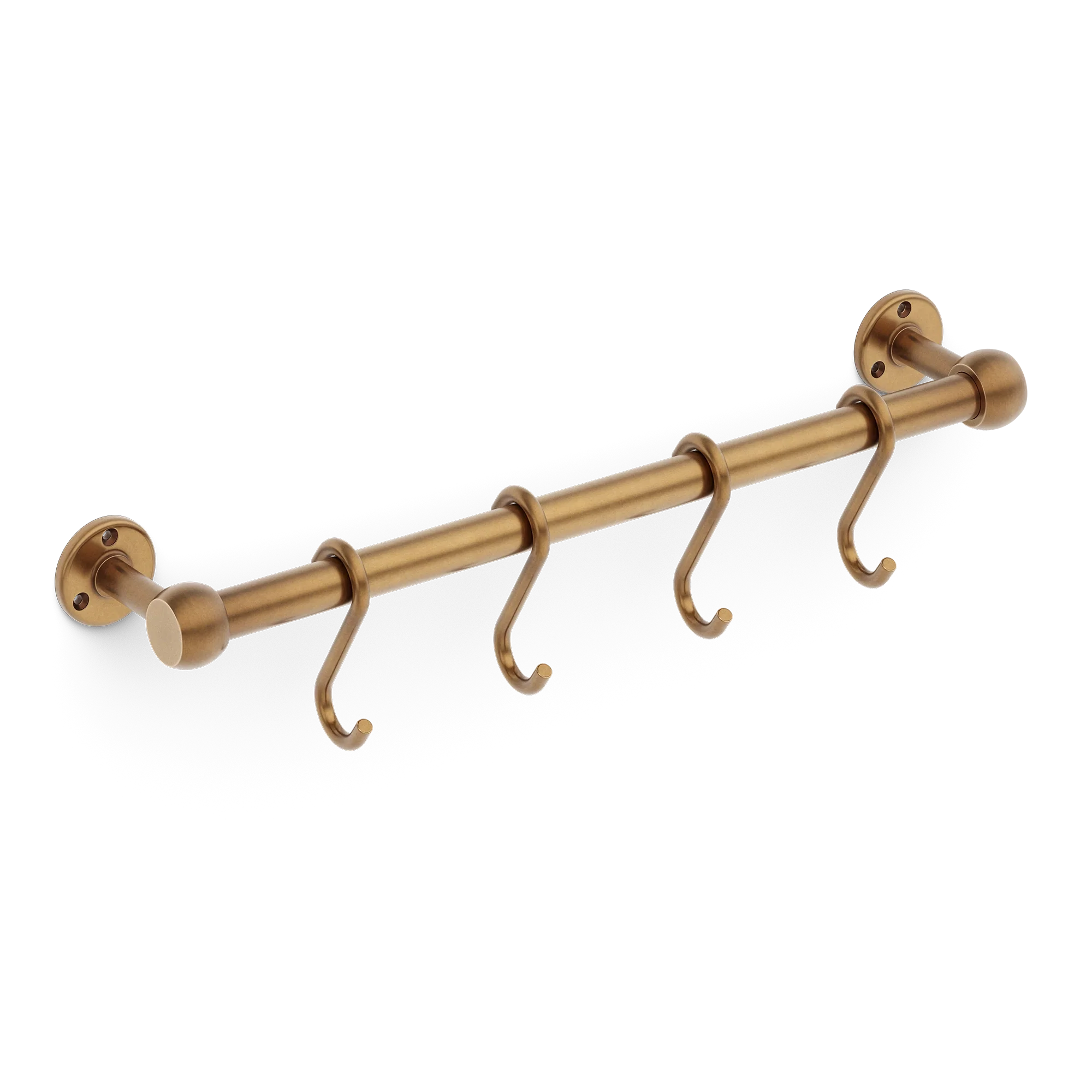 Armac Martin Cotswold Slim Pot Rail & S Hooks in 500mm + 4 S Hooks / Fine English Antique