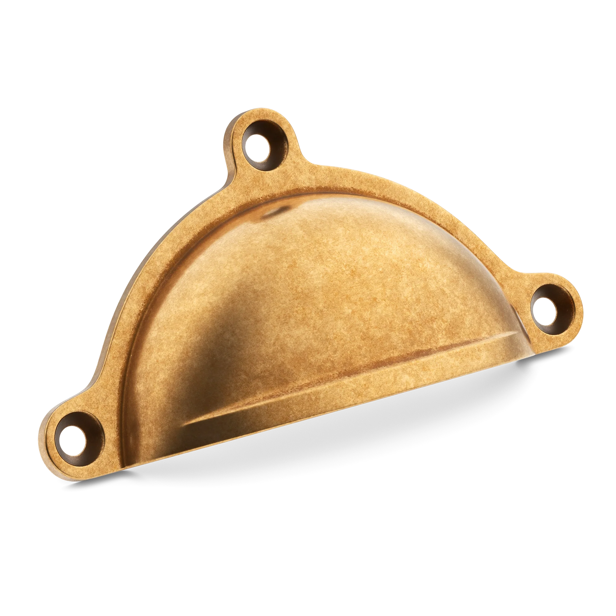 Armac Martin Cotswold Drawer Cup Pull in 98mm / Burnished Brass