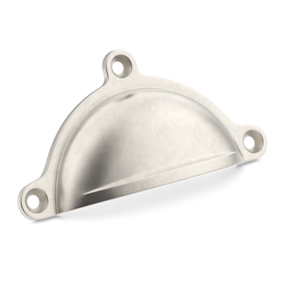Armac Martin Cotswold Drawer Cup Pull in 98mm / Barrelled Nickel Plate