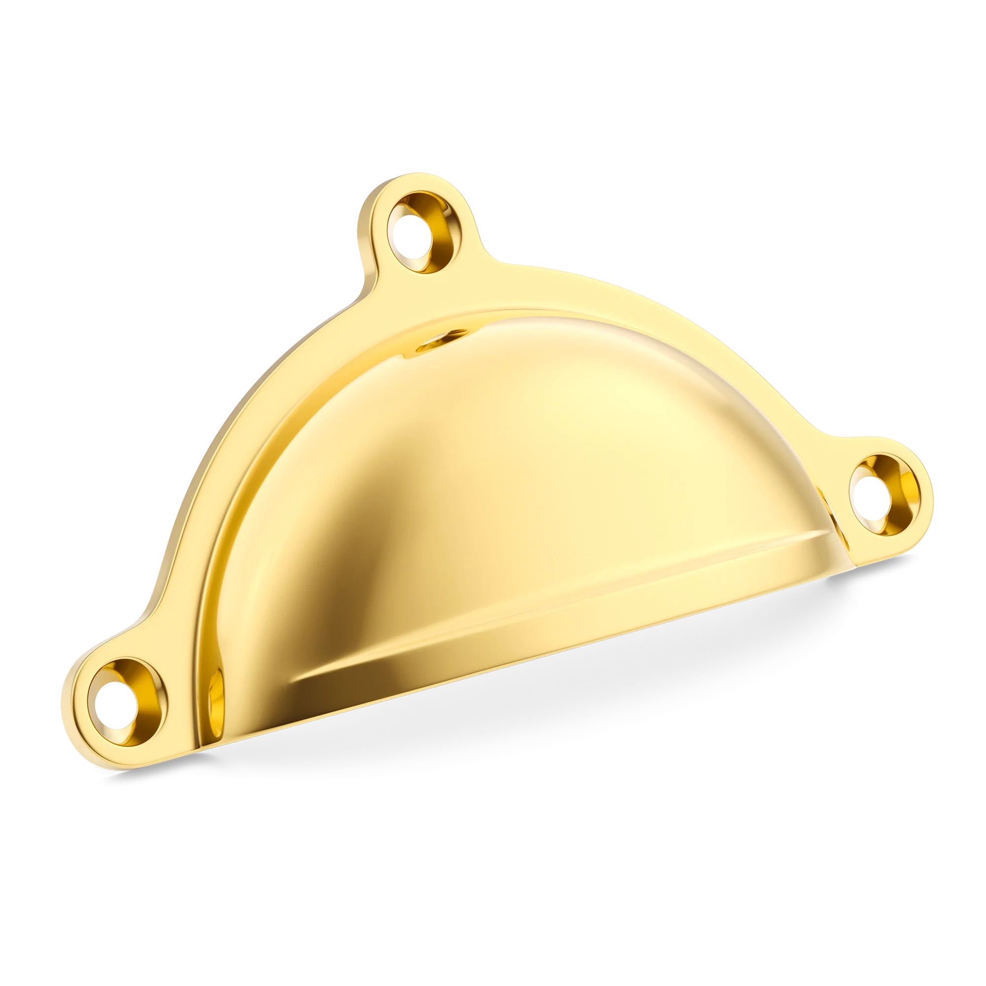 Armac Martin Cotswold Drawer Cup Pull in 98mm / Polished Brass Lacquered