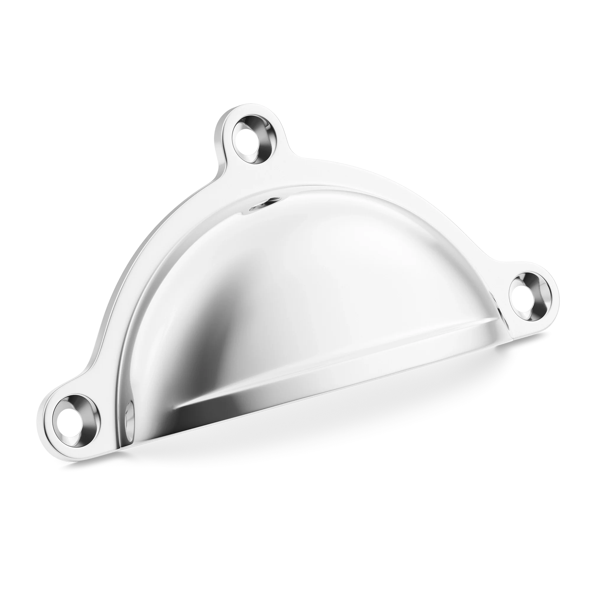 Armac Martin Cotswold Drawer Cup Pull in 98mm / Polished Chrome Plate