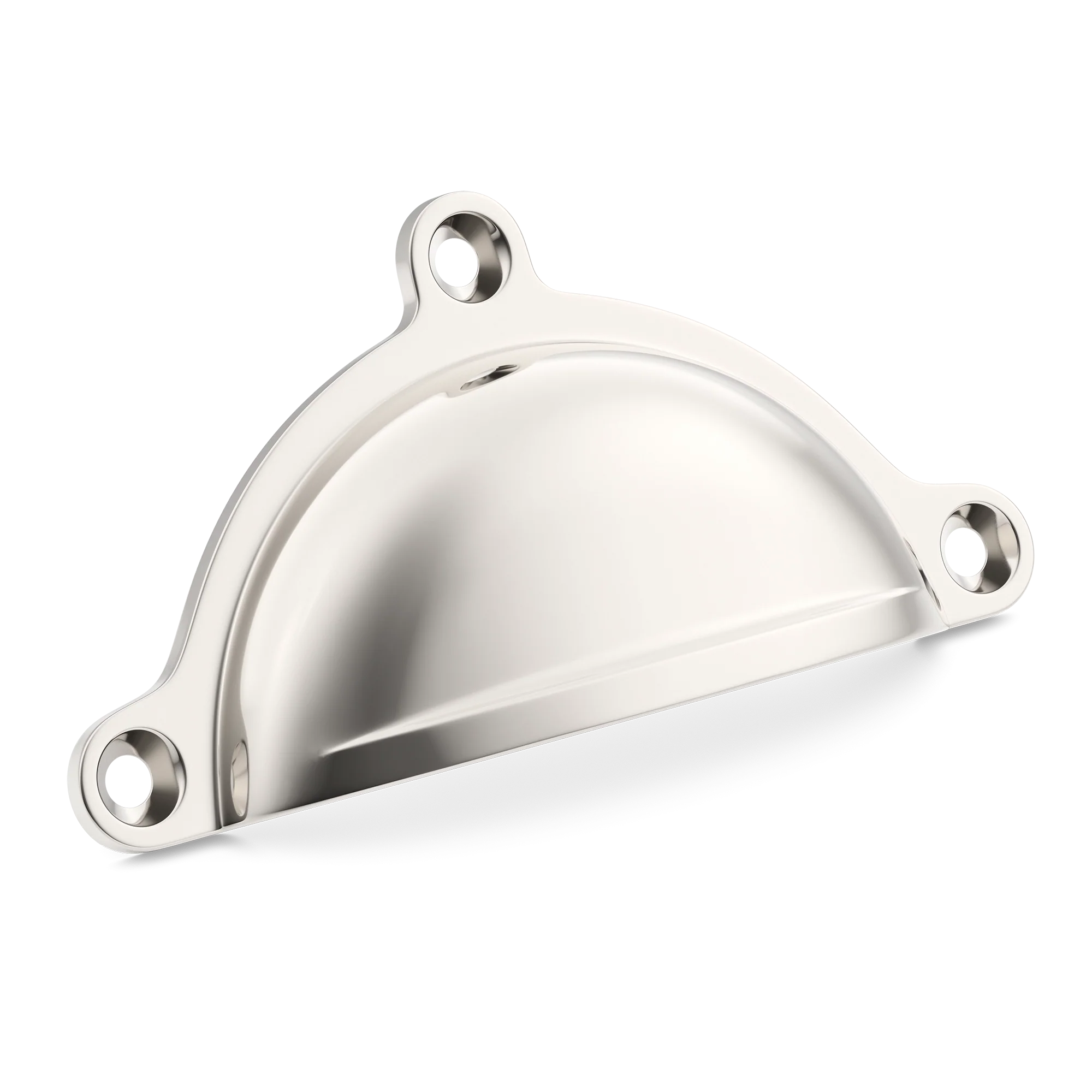 Armac Martin Cotswold Drawer Cup Pull in 98mm / Polished Nickel Plate