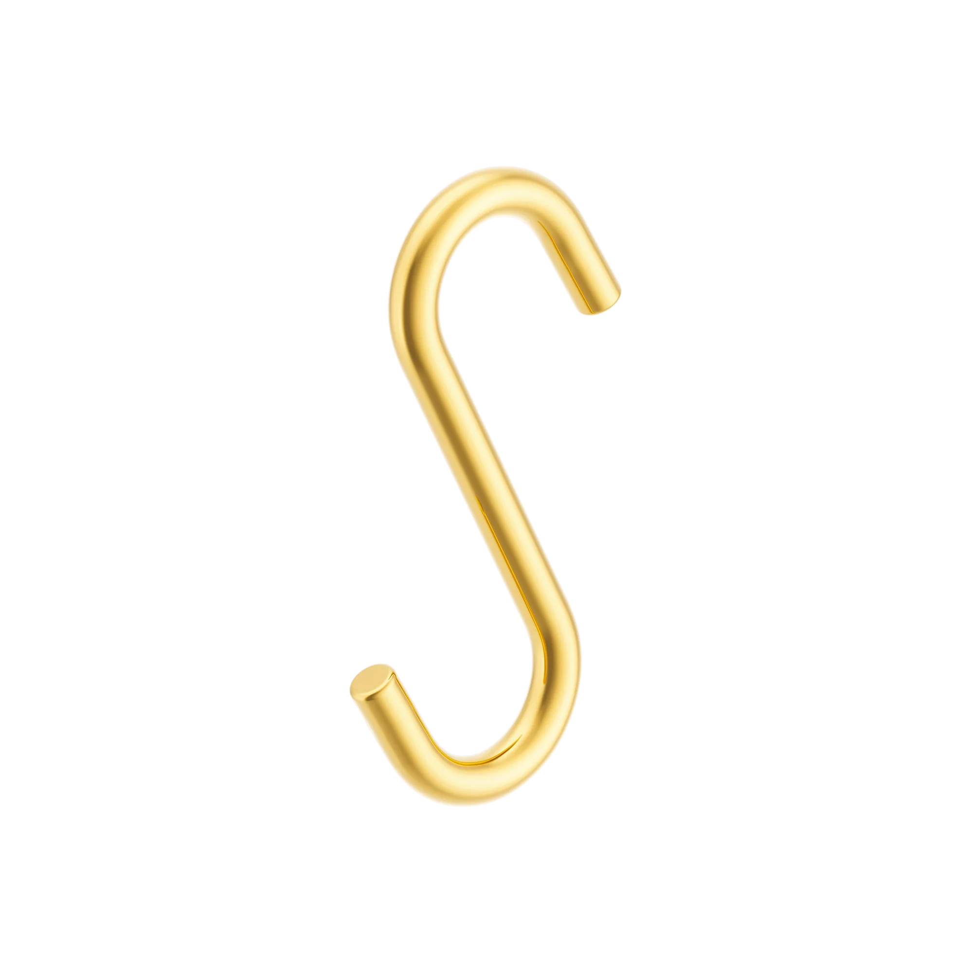Armac Martin Cotswold Slim S Hook in Polished Brass Lacquered