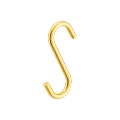Armac Martin Cotswold Slim S Hook in Polished Brass Lacquered
