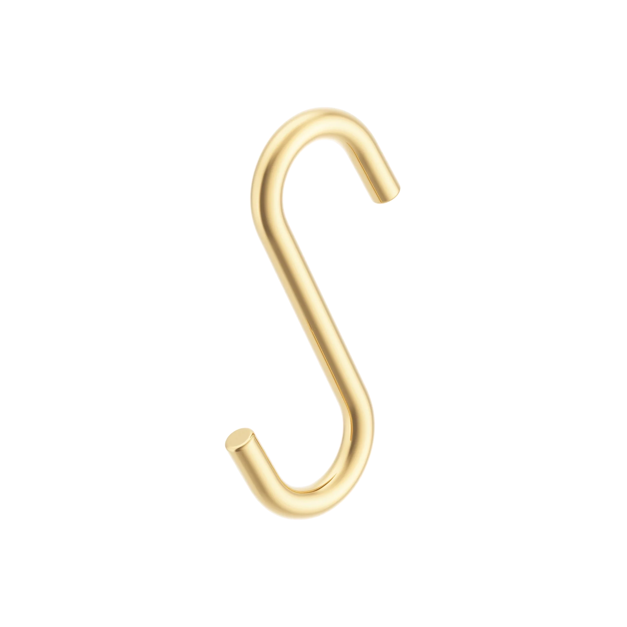 Armac Martin Cotswold Slim S Hook in Polished Brass Unlacquered