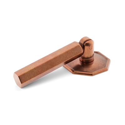 Armac Martin Crossways Hex Drop Handle in 38mm / Aged Copper