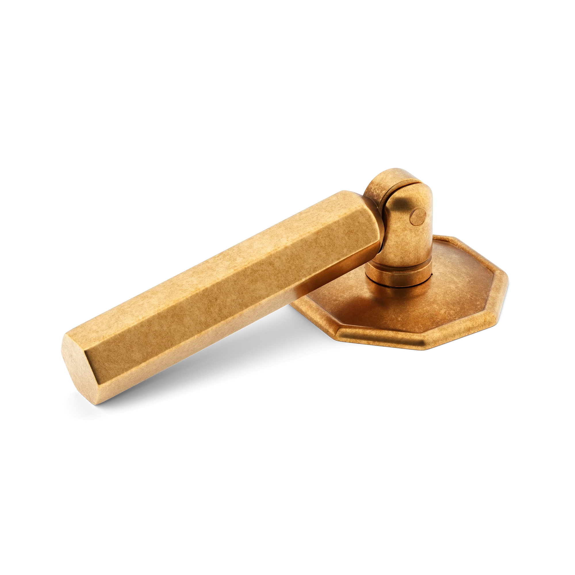 Armac Martin Crossways Hex Drop Handle in 38mm / Burnished Brass