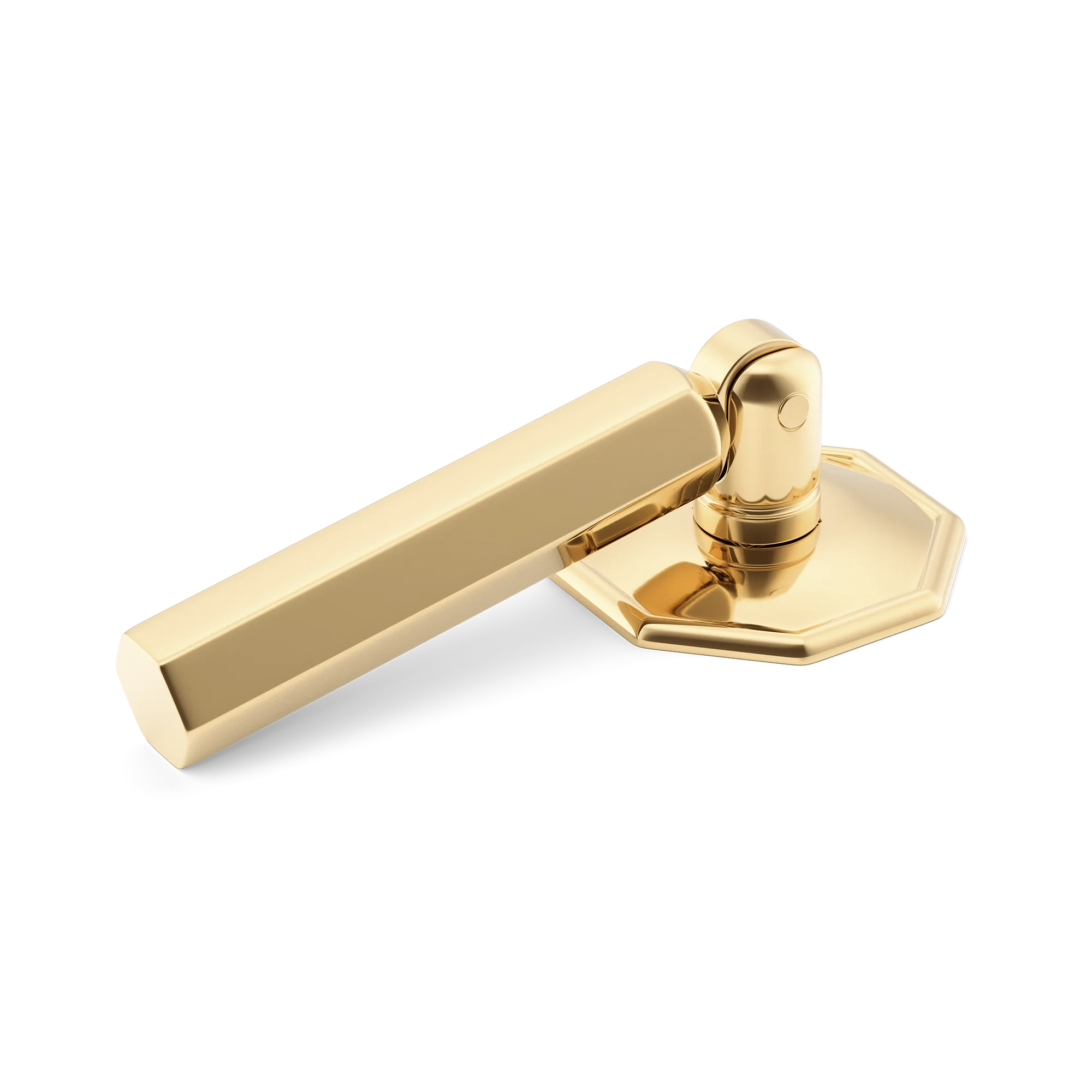 Armac Martin Crossways Hex Drop Handle in 38mm / Polished Brass Unlacquered