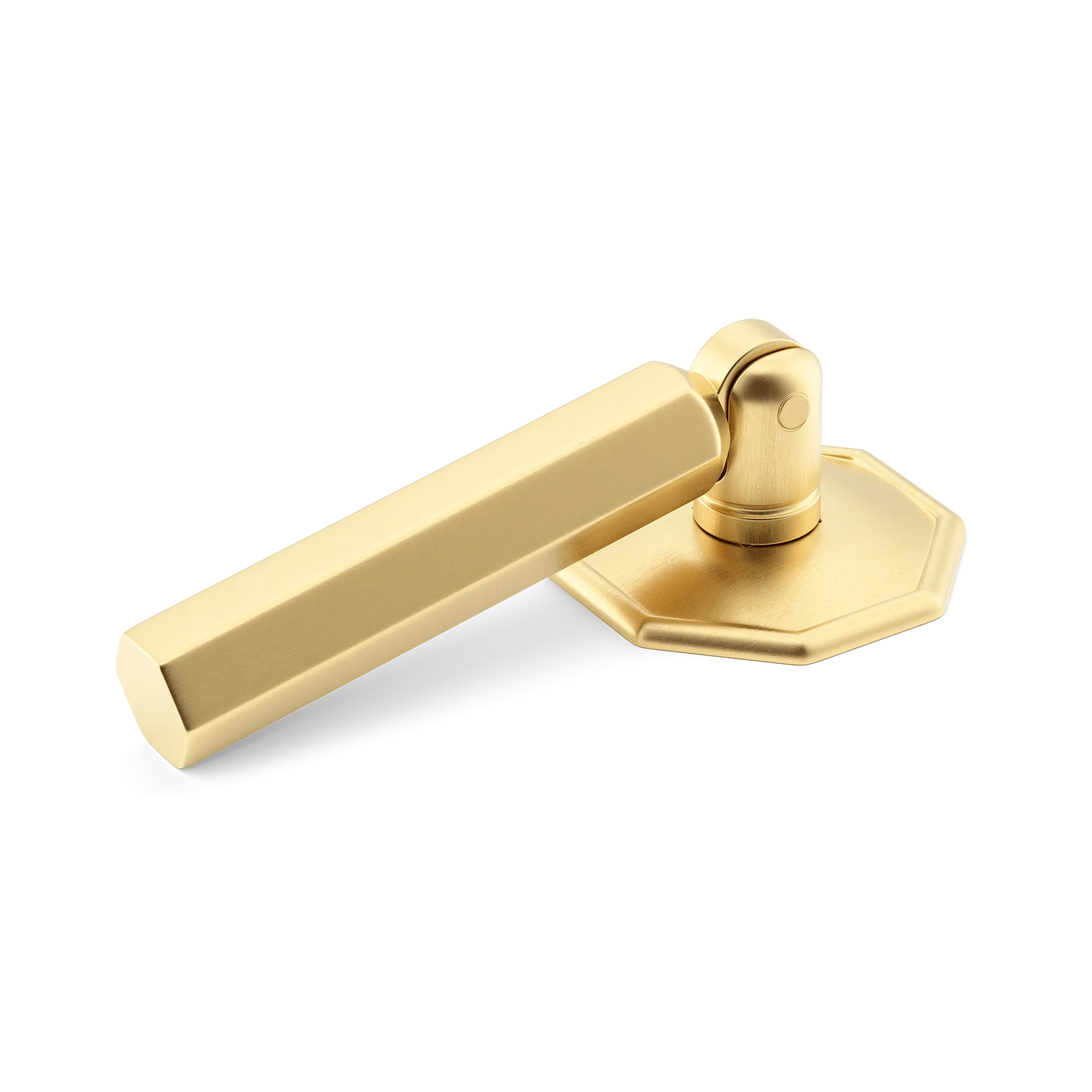 Armac Martin Crossways Hex Drop Handle in 38mm / Satin Brass Unlacquered