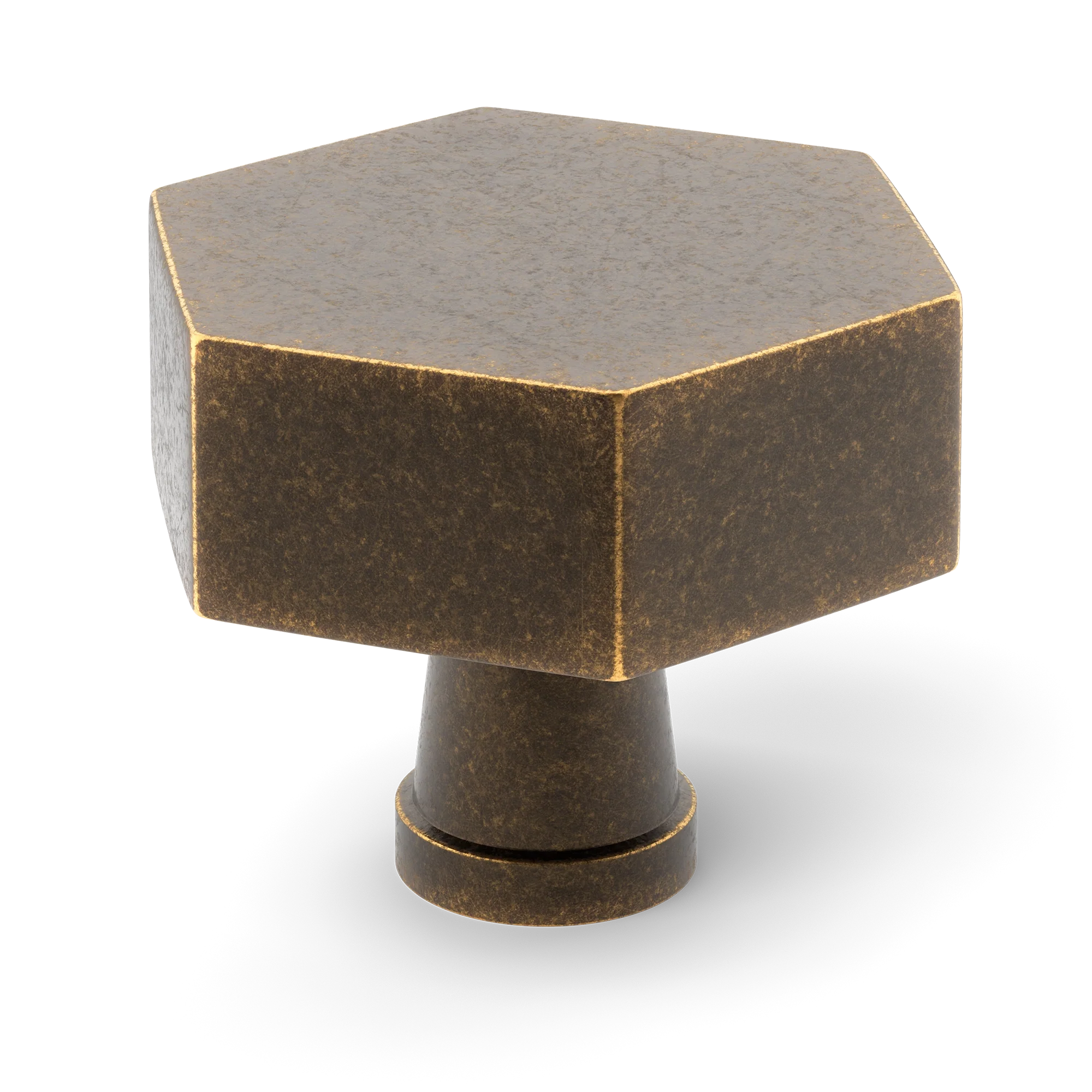 Armac Martin Crossways Cabinet Knob in 32mm / Dark Aged Brass