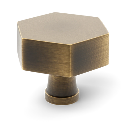 Armac Martin Crossways Cabinet Knob in 32mm / Satin Antique Satin Lacquered