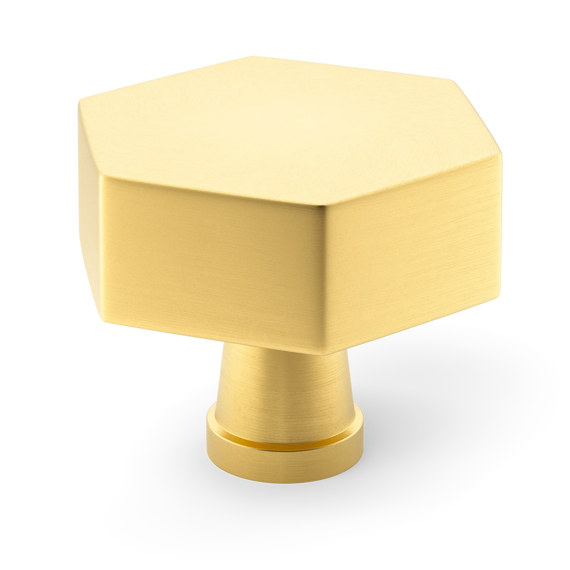 Armac Martin Crossways Cabinet Knob in 32mm / Satin Brass Lacquered