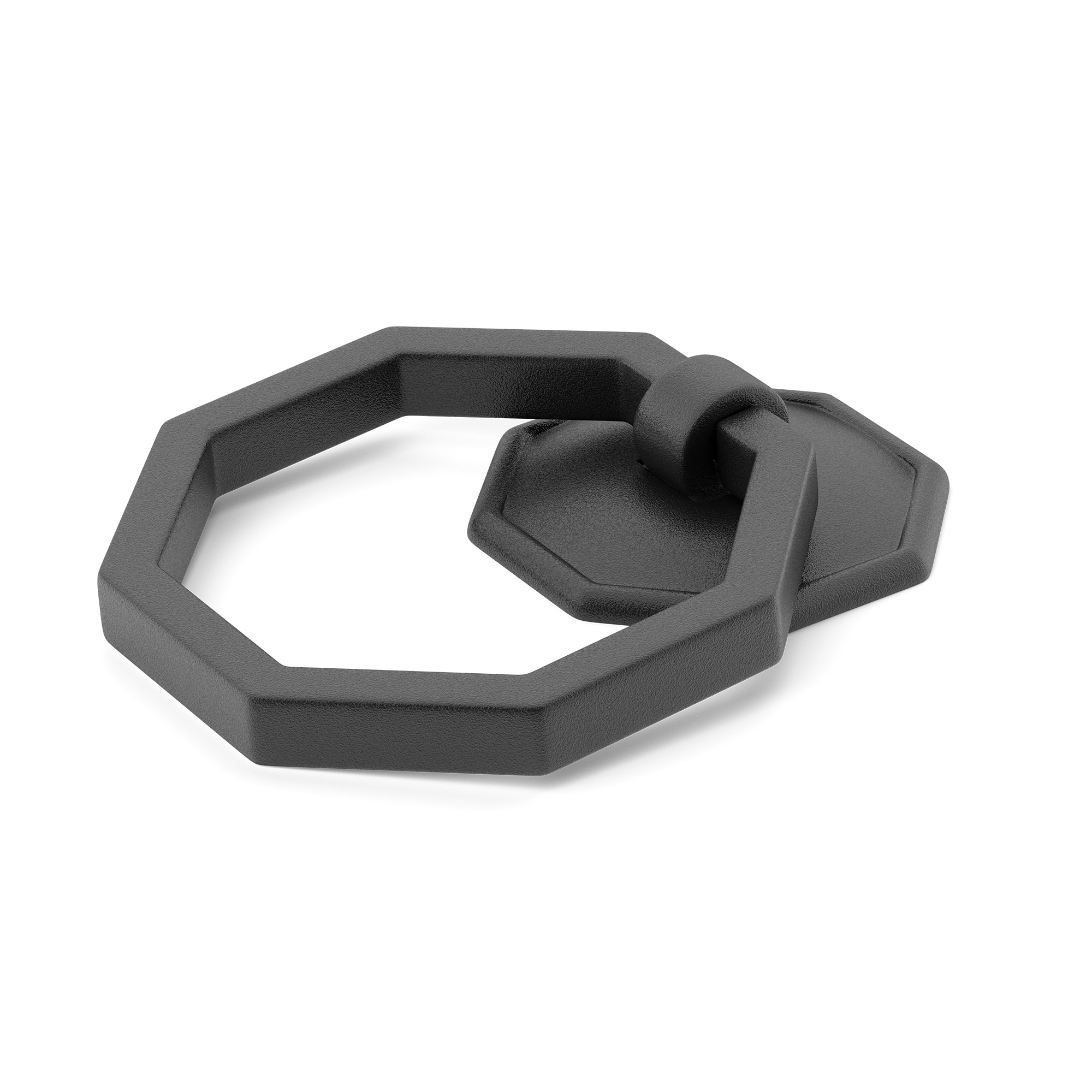 Armac Martin Crossways Cabinet Ring Pull in 36mm / Matt Black Lacquered