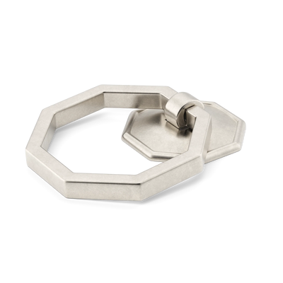 Armac Martin Crossways Cabinet Ring Pull in 36mm / Barrelled Nickel Plate