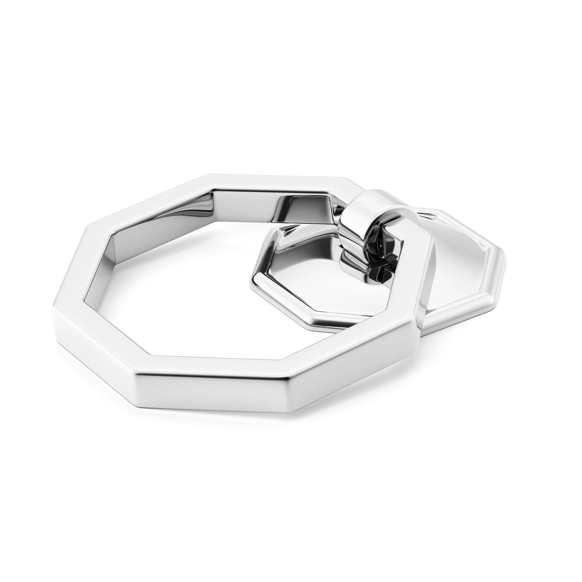 Armac Martin Crossways Cabinet Ring Pull in 36mm / Polished Chrome Plate