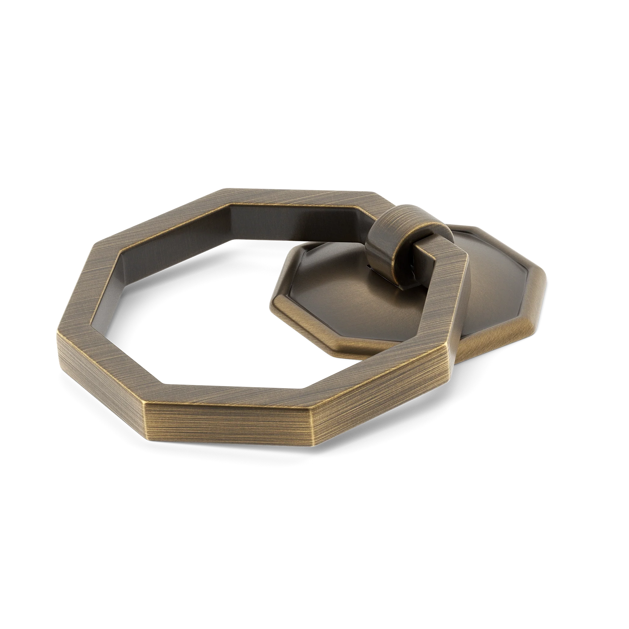 Armac Martin Crossways Cabinet Ring Pull in 36mm / Satin Antique Satin Lacquered