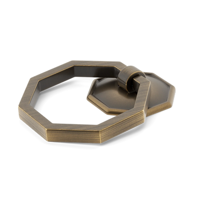 Armac Martin Crossways Cabinet Ring Pull in 36mm / Satin Antique Satin Lacquered