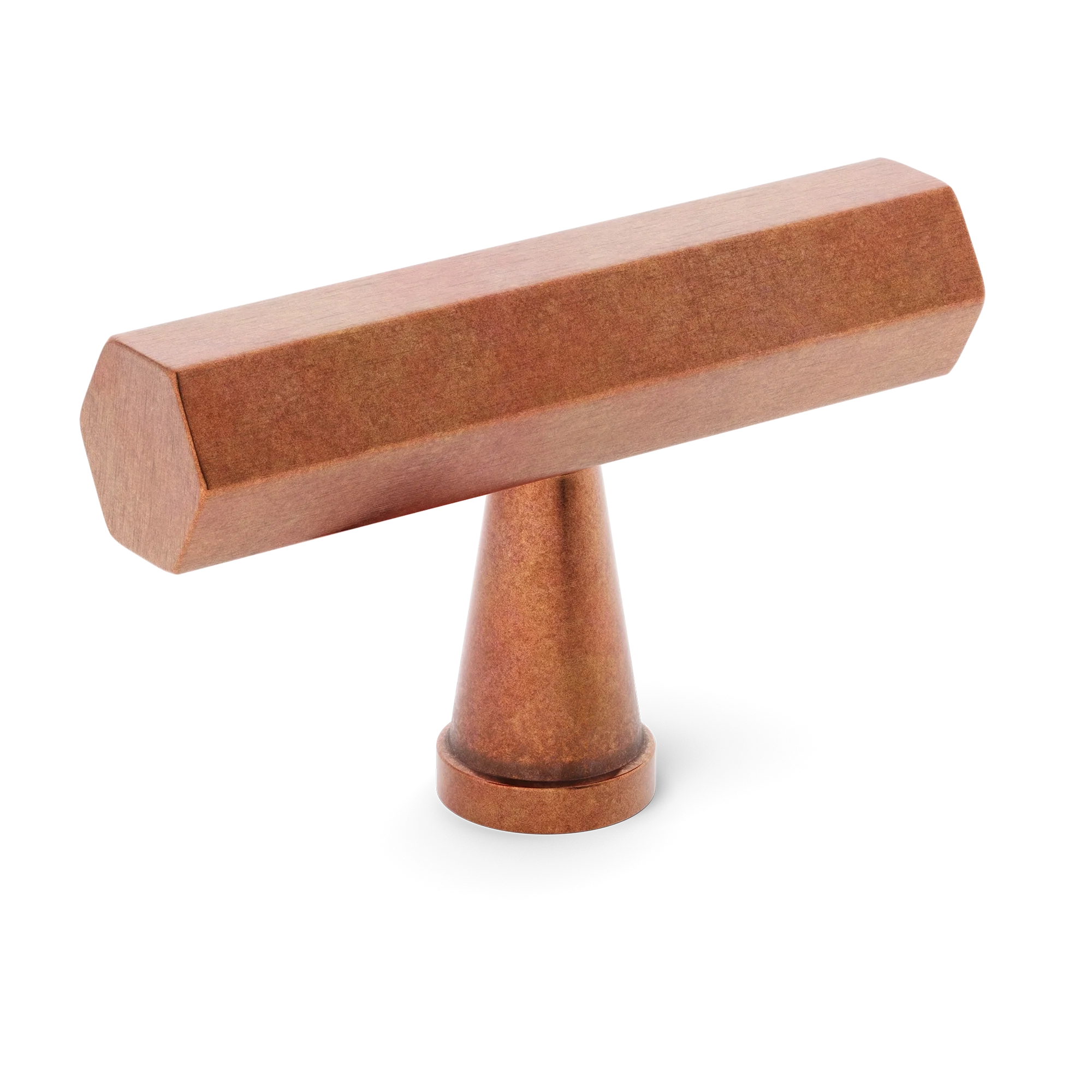 Armac Martin Crossways T-bar Handle in 55mm / Aged Copper