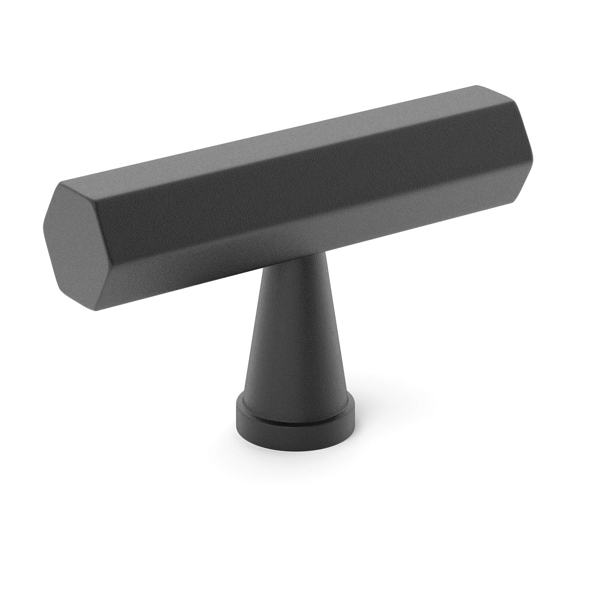 Armac Martin Crossways T-bar Handle in 55mm / Matt Black Lacquered