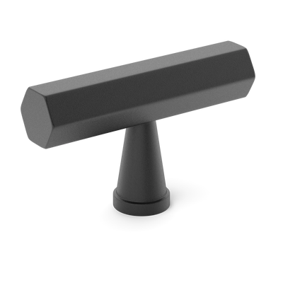 Armac Martin Crossways T-bar Handle in 55mm / Matt Black Lacquered