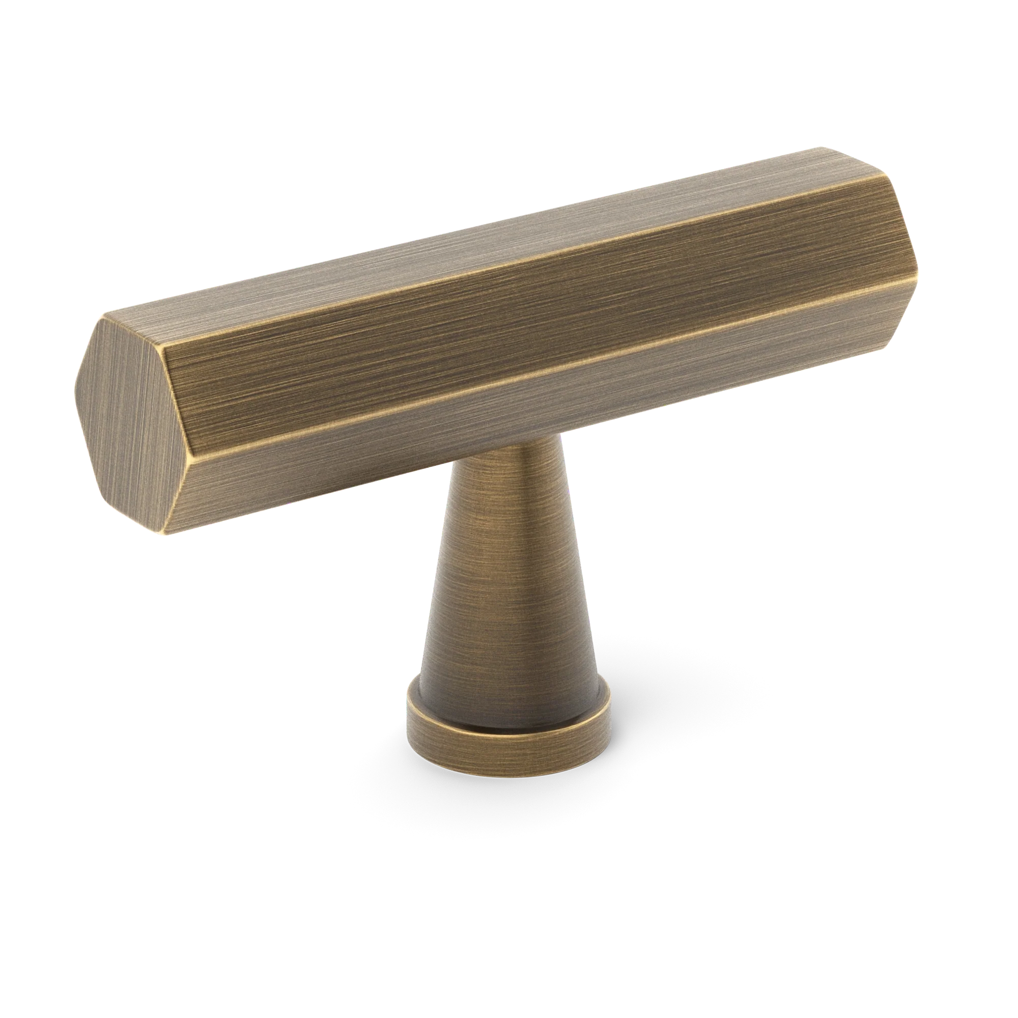 Armac Martin Crossways T-bar Handle in 55mm / Satin Antique Satin Lacquered
