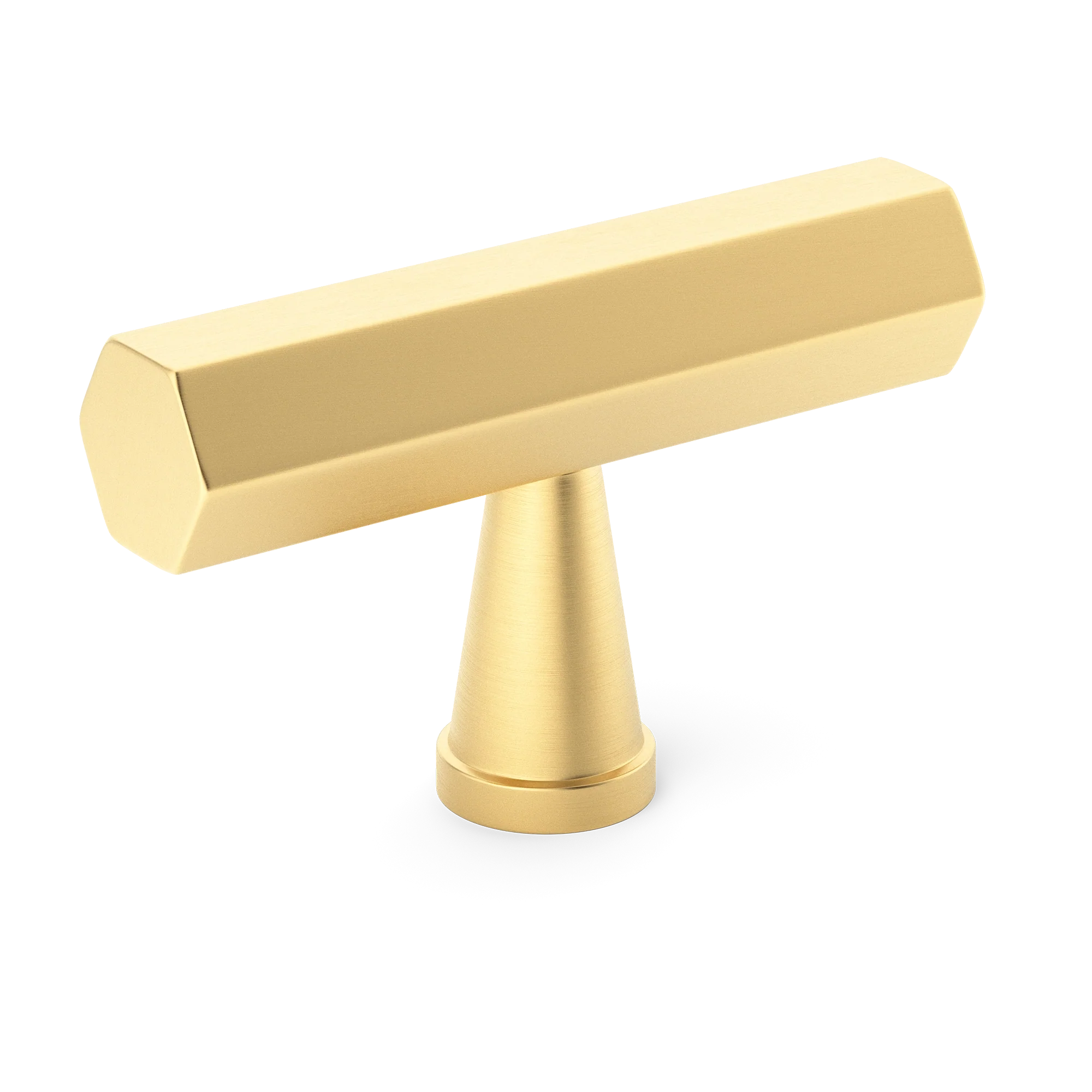 Armac Martin Crossways T-bar Handle in 55mm / Satin Brass Unlacquered
