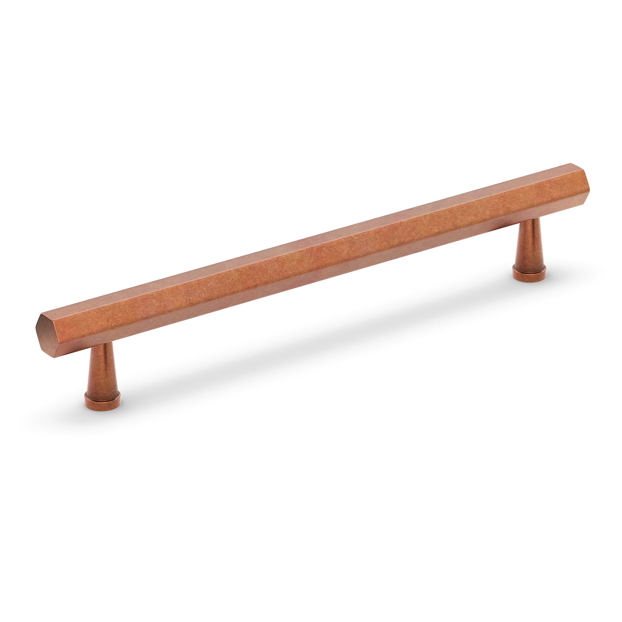 Armac Martin Crossways Cabinet Handle in 64mm / Aged Copper