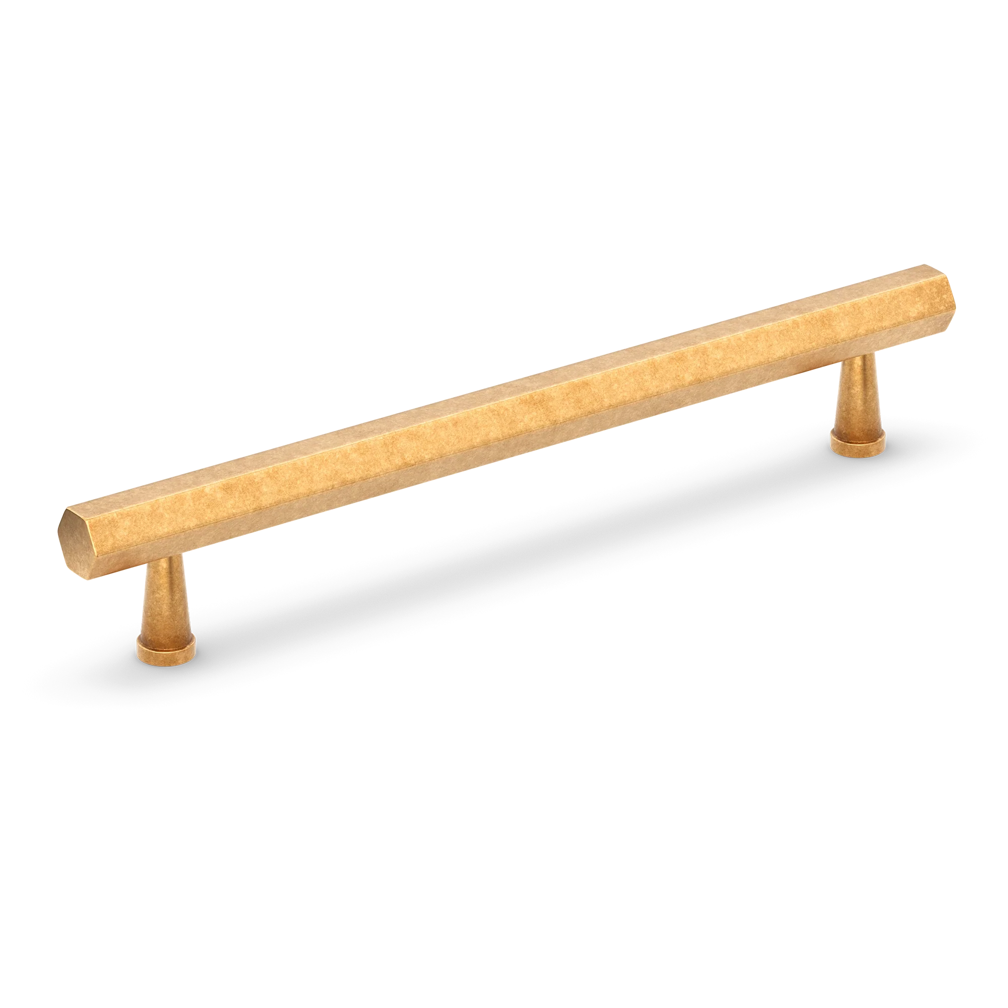 Armac Martin Crossways Cabinet Handle in 64mm / Burnished Brass